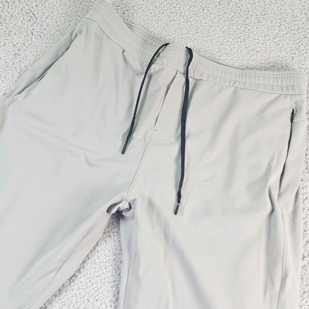 Public Rec Pants Mens 40x32 Gray Stretch Jogger Elastic Waist Zip Pocket Travel